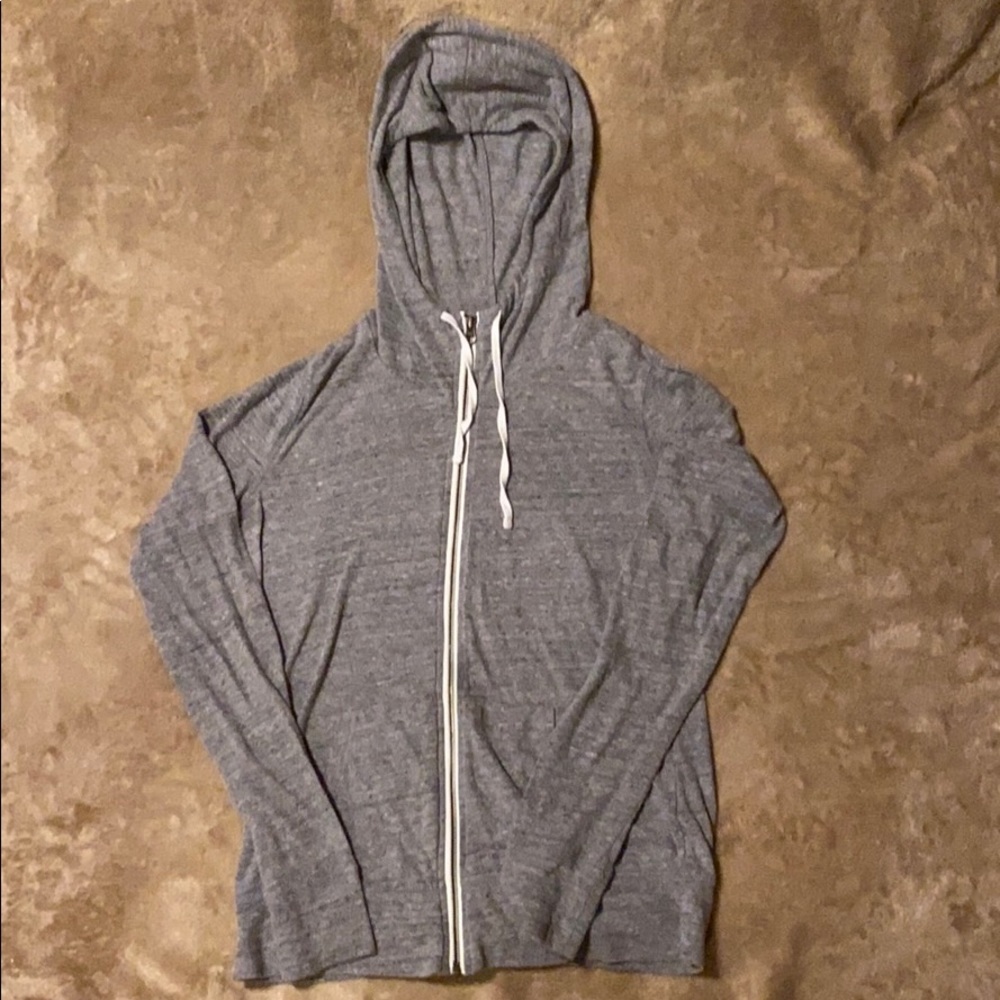 Gray zip up jacket